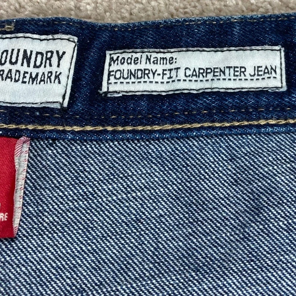 Ecko Unltd Foundry Baggy Carpenter Jeans Mens Sz 36 Dark Wash Wide Leg Denim